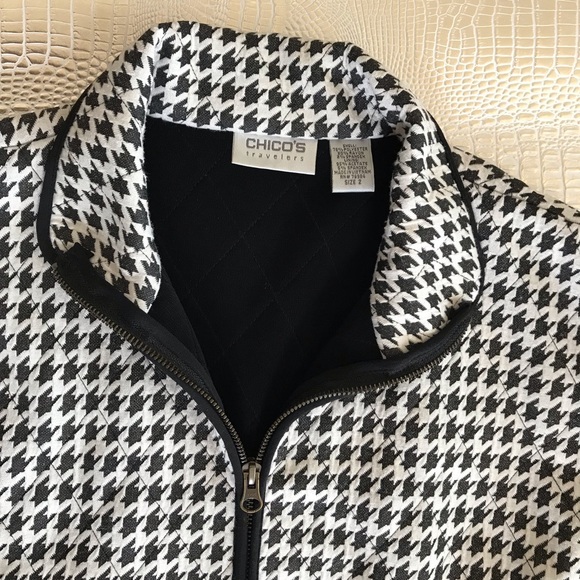 🔹Chico’s Travelers houndstooth jacket - Picture 3 of 8